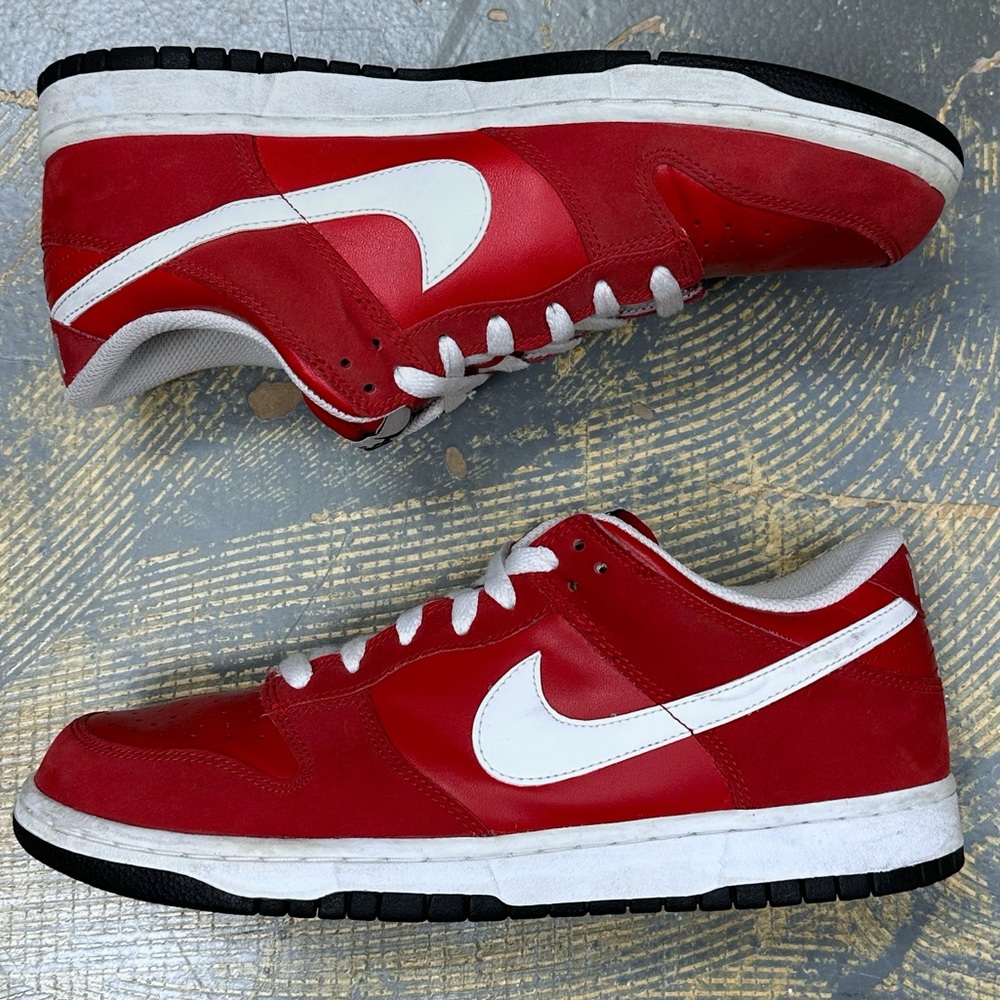 Nike Dunk Low Sport Red Black White 318019-600 10 Gym Skateboarding
